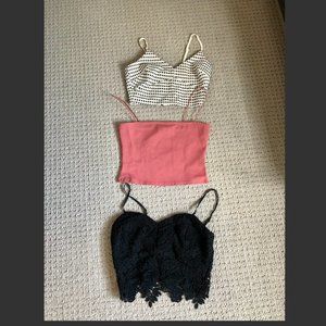 Women's crop tops set of 3